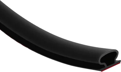 Produktbild von Türdichtung, Dichtungsband, selbstklebend, 12 mm (B) x 12 mm (D)/6 m (L) Türdichtung, flexibel, wasserdichtes Dichtungsband, Gummidichtung, Dichtungsstreifen, schwarz