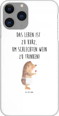 Produktbild von Mr. & Mrs. Panda Iphone 11 Pro Handyhülle Igel Wein - Weiß - Geschenk, Weißwein, Premium Kunststoff, Rotwein, Handy Case, Weinglas, Lustige Sprüche, Weinliebhaber