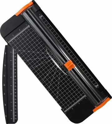 Obrázok produktu pre Krájač papíru A4, zariadenie na rezanie papíru, titánový papierový rezák, strihač fotografií s automatickou bezpečnostnou ochranou, vhodný na strihanie kupónov, papieru na kreatívne projekty, etikiet a fotografií, čierna farba