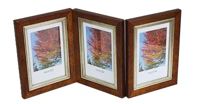 Zdjęcie produktu dla GALERIA multirama FLASH na zdjęcia 15x21 cm POTRÓJNA pion/pion/pion BRĄZOWA