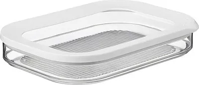 Produktbild von Modulares Fleischlager - Kühlschrankbehälter mit Deckel - für die Kühlung und Aufbewahrung von Fleischwaren - 550 ml - weiß