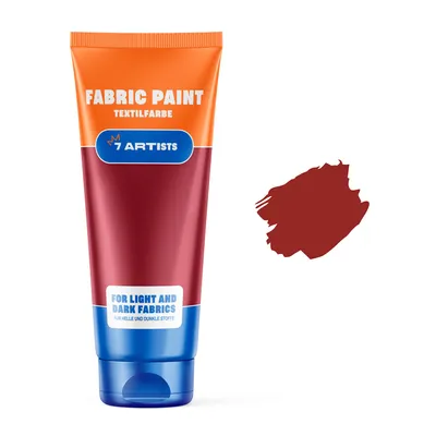 Produktbild von 7 Artists Stoffmalfarben - Textilfarbe Dunkelrot Acrylfarbe Waschfest Auf Wasserbasis - Flasche 60 ml