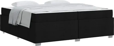 Zdjęcie produktu dla Ramka łóżka z materacem Czarny 200 x 200 cm tkanina
