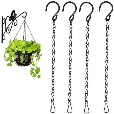 Obrázek produktu pro Kovové řetízky na rostliny, 50 cm, černé, 4 ks
