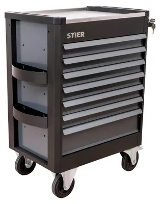 Produktbild von STIER Werkstattwagen Premium mit Edelstahl-Arbeitsfläche, Traglast 500kg, 7 Schubladen, 100% Auszug, Soft-Close-Funktion