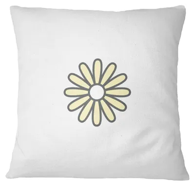 Kissenhülle 45x45 cm, Weiß, Polyester, Reißverschluss