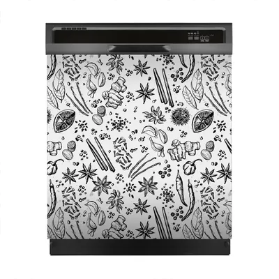 Produktbild von Aufkleber sticker 60x60 cm Dekorative folie Spülmaschine - Kräuter Gemüse