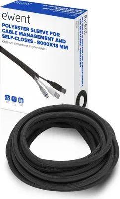 Image de Organisateur de Câbles Ewent EW1561 avec Fermeture 8000x13mm Noir