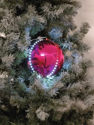 Immagine prodotto di EUROPALMS Palla di neve LED 8 cm, rosa 5x (83501238)