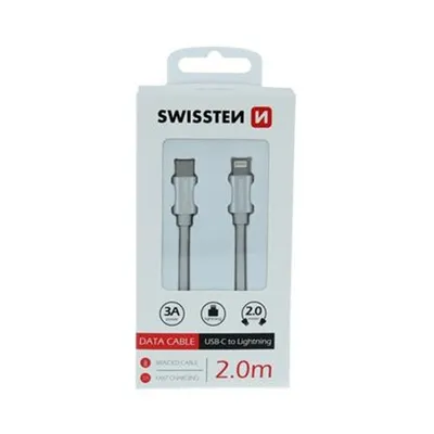 Obrázok produktu pre USB kaabel Swissten USB-C - Lightning, 2m, hõbe