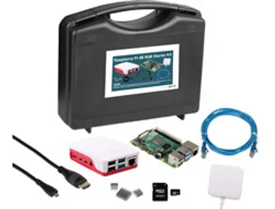 Immagine prodotto di Raspberry Pi4B - 8GB - KI completo con alloggiamento rosso/bianco (SI-RPI4B-FULL8GB)