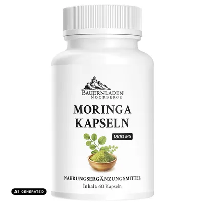 Produktbild von Bauernladen Nockberge | Moringa Kapseln | 1800 mg Tagesdosis, KI-generiertes Bild