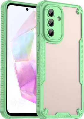 Image de Coque de protection pour Samsung Galaxy A56 5G, dos mat translucide, étui TPU vert