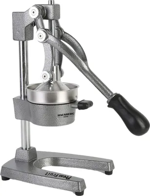 A manual citrus juicer is shown against a white background.