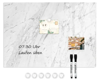 Obrázok produktu pre Magnetická tabuľa na stenu, 30 x 40 cm, s 4 magnetmi a 2 fixkami