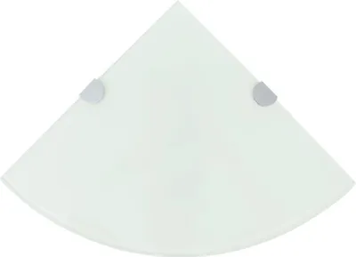 Produktbild von Maison Exclusive - Eckregale 2 Stk. mit verchromten Halterungen Glas Weiß 35x35 cm