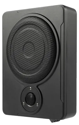 Zdjęcie produktu dla Aktywny subwoofer, 8 cali, maksymalna moc 300 W, zakres częstotliwości 30–100 Hz, wymiary 31,5 x 24 x 7,5 cm