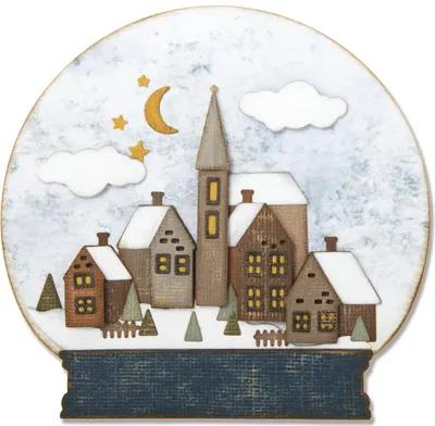 Produktbild von Sizzix Thinlits Stanzschablone "Snowglobe by Tim Holtz"