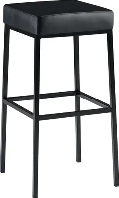 Produktbild von Barhocker BIDAN - Kunstleder Schwarz 37x37x78 cm | Barstuhl Mit Lehne Tresenhocker Tresenstuhl Kneipenhocker Kneipenstuhl