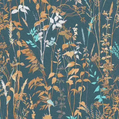 Produktbild von Vliestapete 10258-08 Tapete Blumen Floral 0.53 x 10.05 m Erismann Casual Chic Blau