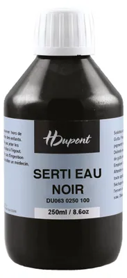 Produktbild von H Dupont Gutta/Serti auf Wasserbasis, 250ml, Schwarz - Schwarz DU0630250100C