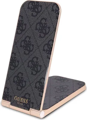 Produktbild von Guess 4G Pattern Magsafe Foldable 2W1 Induktives Ladegerät 15W - Schwarz