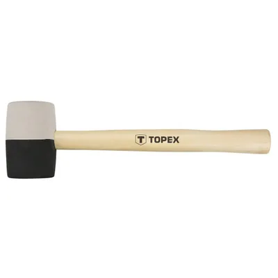 Zdjęcie produktu dla TOPEX Młotek gumowy 58 mm/450 g, czarno-biała guma
