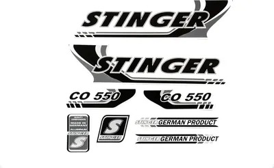 Produktbild von Fahrrad Nachbildung Satz Aufkleber Rahmen frame Decal Sticker STINGER schwarz silber