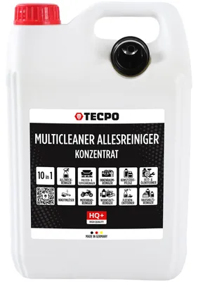 Produktbild von TECPO Multireiniger Allzweckreiniger Konzentrat 5 Liter Reiniger Universalreiniger Multi Cleaner hochwirksame Schmutzlösekraft gegen hartnäckige Verschmutzungen streifenfrei für alle Oberflächen