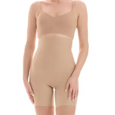 Produktbild von Boxer High Waist - Shaping Pants - Bauchweg Shaper - Shaping Panty mit Bein - Radlerhose - Shapewear Damen - Shaping-Unterwäsche (M, Hell-Beige) 1200-MS-FC