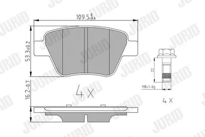 Produktbild von JURID Bremsbeläge Satz Hinten für VW GOLF VI (5K1) 573312J