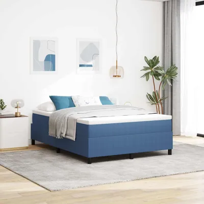 Immagine prodotto di Maison Exclusive - Letto a piattaforma blu 140 x 190 cm in velluto a coste