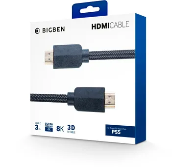Produktbild von Bigben Interactive FLA PS5 8K HDMI 2.1 KABEL 3M, 3 m, HDMI Typ A (Standard), HDMI Typ A (Standard), Schwarz