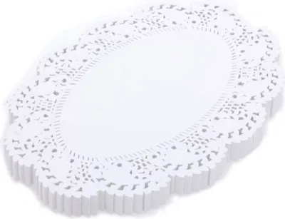 Produktbild von Tortenspitzen oval 16 x 23 cm 250 Stück weiss