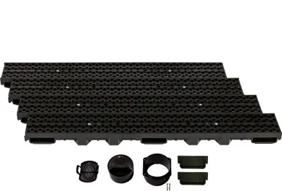 Produktbild von ScarMaxx B125 Entwässerungsrinne Set, Regenwasser Ablauf - Bauhöhe 60 mm - 4m