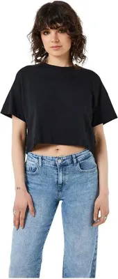 Immagine prodotto di Noisy May T-Shirt Donna NMALENA S/S O-NECK SEMI CROP TOP NOOS nero L