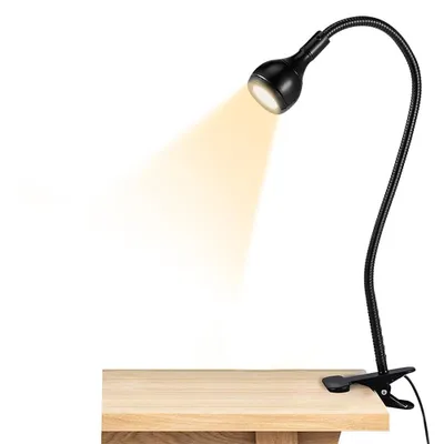 Immagine prodotto di Lampada da scrivania LED da 30 cm, nera, a clip, per monitor, luce calda, ideale per la lettura, lampada da ufficio, lampada da tavolo per ufficio e scrivania