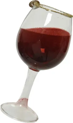 Produktbild von Christbaumschmuck Glas Weinglas 12,5cm bordeaux