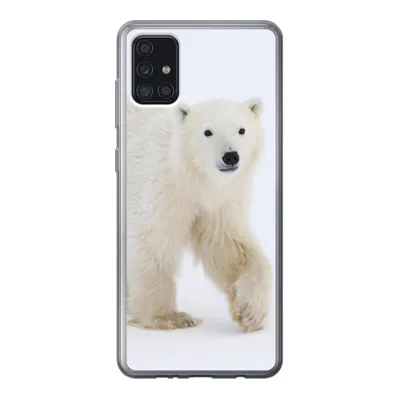 Produktbild von MuchoWow® Handyhülle Schutzhülle Hülle für Samsung Galaxy A52 5G Eisbär - Schnee - Weiß Silikon Softcase Handy Hülle - Umschlag