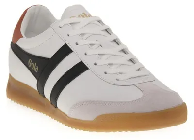 Productafbeelding van Gola Torpedo leren schoenen, wit/zwart/donker oranje, maat EU 46