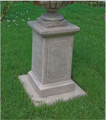 Produktbild von Casa Padrino Barock Garten Deko Sockel Grau H. 70 cm - Barock Garten Accessoires