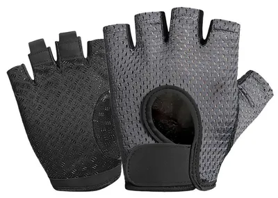 Obrázok produktu pre Fitness rukavice, priedušné, protišmykové, s oporou pre zápästie, čierna, veľkosť L