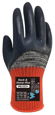 Immagine prodotto di Wonder Grip WG-333+ guanti da lavoro Rock & Stone grigio, rosso M/8 (in blocco)