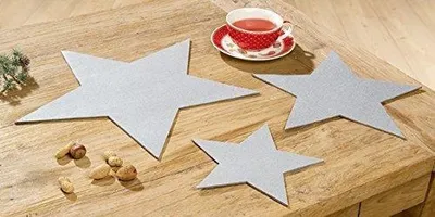 Produktbild von Gilde Filz Stern 5 strahlig  grau  Ø = 20 cm