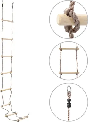 Obrázek produktu pro Dětský provazový žebřík 290 cm dřevo