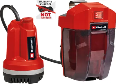 Image de Einhell GE-PP 18 RB Li - Pompe submersible à eau claire sans fil - rouge/noir