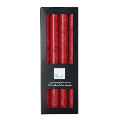 Produktbild von Stearin Stabkerze Set - dunkelrot 4Stk.