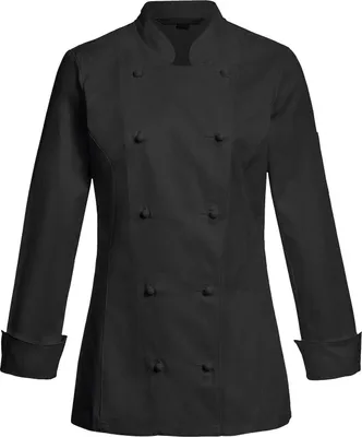 Produktbild von Greiff GASTRO MODA Cuisine Damen Kochjacke Regular-Fit Schwarz 3XL