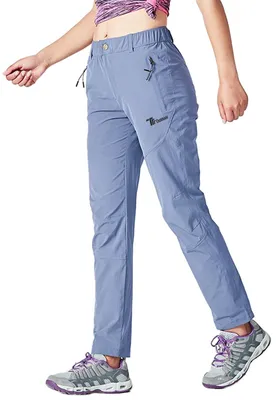 Image de Pantalon de randonnée pour femmes - Imperméable et à séchage rapide - Bleu ciel