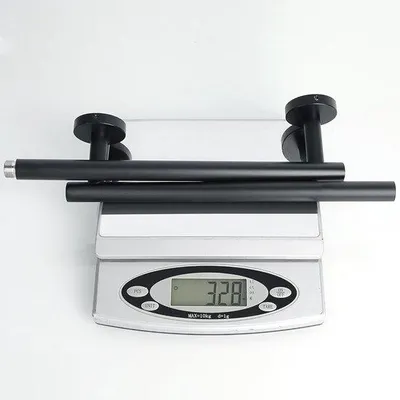 Zdjęcie produktu dla Wieszak na ręczniki łazienkowe ze stali nierdzewnej, czarny, do montażu na ścianie, 60 cm, EGKN2301FT-600-B